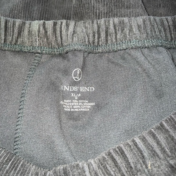 Lands’ End, 2 pair grey pull on pants, one cotton for winter, one corduroy! - Picture 3 of 4